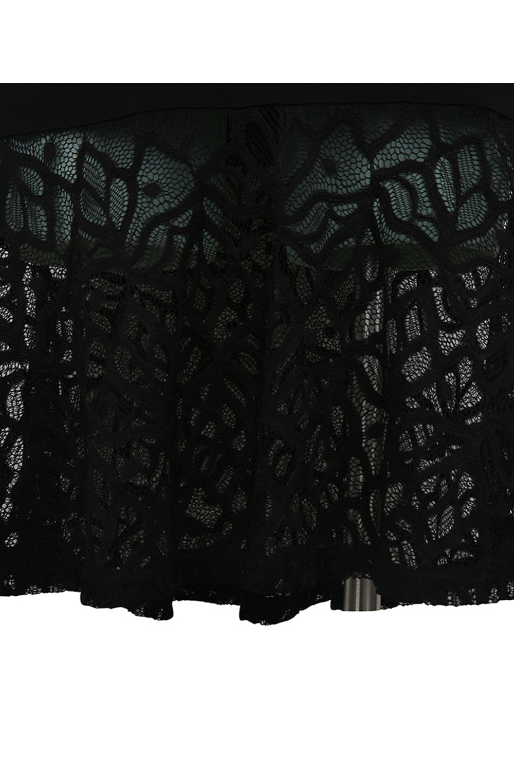 Ketty More Women Sleeveless Lace Decorated Mermaid Style Dress Black-KMWD007