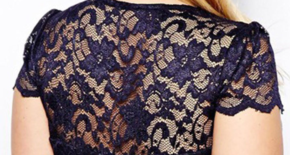 Ketty More Women V-Neck Half Sleeves Long Maxi Lace Dress-KMWD093