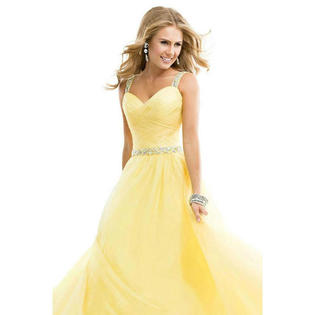 Ketty More Women Wedding Prom Dresses Decorated With Sequin Long Length Gown Dress Yellow-KMWD051