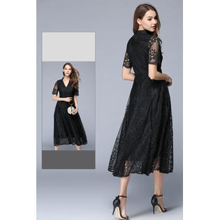 Ketty More Women Long Length Halter Skirt Dress Black-KMWD030