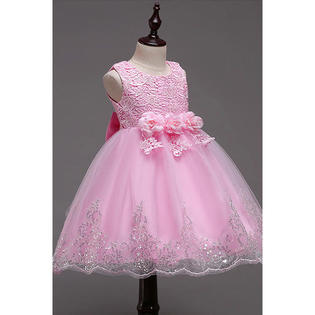 Ketty More Kids Girls Lace Decorated Flower Wedding Dress-KGDC252