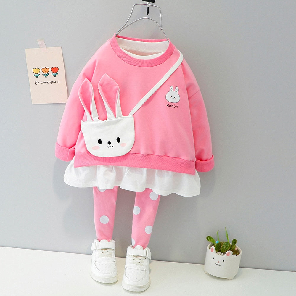 Baby Girl Spring Clothing Set Cotton O-neck Long Sleeve Set - BTGO8410