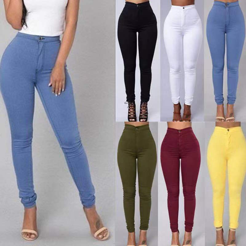 Women Oversize Pants Skinny Slim Fit Autumn High Waist Jeans - WJN0006