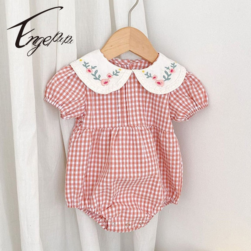 Baby Girl Summer Infant Clothes Rompers Doll Collar Cute Jumpsuits - BTGR8426